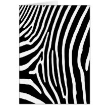 Zebra Stripe Card (black & white)