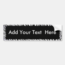 ZEBRA STRIPE FRAME -BUMPER STICKER