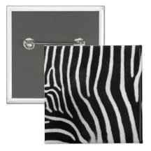 Zebra Stripe Pattern Square Pin