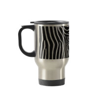 Zebra Stripe Pattern Steel Travel Mug