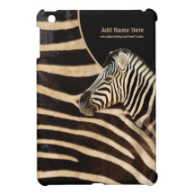 Zebra Stripe Portrait and Fur - Customize iPad Mini Cover