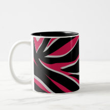 Zebra Stripes in Hot Pink & Black Coffee Mugs