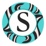 Zebra Swirl stickers