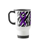 Zebra w/Purple Ribbon mugs