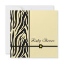 Zebra Yellow-Baby Shower Boy invitations