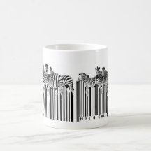 zebras barcode coffee mugs