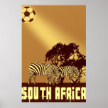 Zebras savannah soccer sunset safari world cup posters