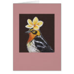 Zed the blackburnian warbler card