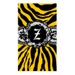 ZEES SEXY SAFARI: NEON CANARY BUSINESS CARD business cards