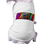ZEMA ~ PERSONALIZED BIG LETTERS PET-WARE FOR DOGS! DOG TEE SHIRT