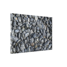 Zen Black Rocks Wrapped Canvas Print