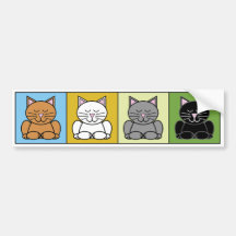 Zen Cat Bumper Sticker
