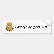 Zen Cat Bumper Stickers