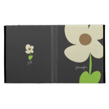 Zen Daisy Personalized iPad Caseable Folio - Gray