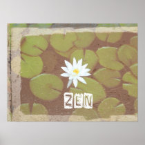 Zen Flower Poster