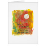 Zen Moon modern art painting - live in the moment cards