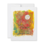Zen Moon modern art painting - live in the moment invitations