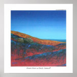 Zennor Moors at Dusk, Cornwall posters