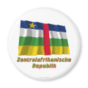 Zentralafrikanische Republik Flagge mit Namen magnets