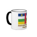 Zentralafrikanische Republik Flagge mit Namen mugs