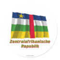Zentralafrikanische Republik Flagge mit Namen stickers