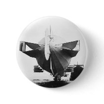 Zeppelin Airship  1908 Button