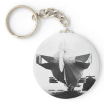 Zeppelin Airship  1908 Keychain