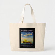 Zeppelin Trips ~ Over Sea and Land Canvas Bags