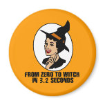 Zero to Witch 50's Style (Colour) magnets