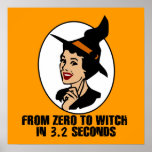 Zero to Witch 50's Style (Colour) posters
