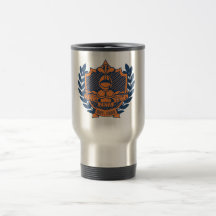 Zeta Zeta Zeta Fraternity Crest - Navy/Orange Coffee Mugs