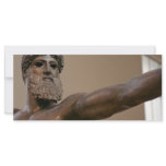 Zeus bronze statue in Athens Greece Rack Card Template