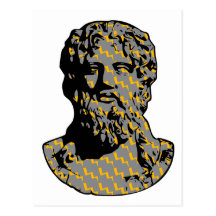 Zeus marble statue postcards