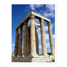 zeus temple cube post card