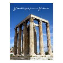 zeus temple greetings post cards