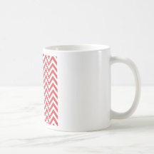 Zig Zag Striped Red White Pattern Qpc Template Coffee Mugs