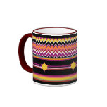 ZigZag Pattern Southwest Style Ringer Mug
