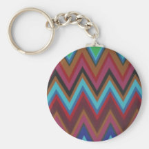 ZigZag Rainbow Print Keychain