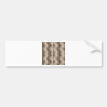 Zigzag Wide - Almond and Cafe Noir Bumper Stickers