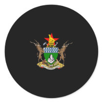 Zimbabwe Coat of Arms Round Sticker