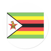 Zimbabwe Round Stickers
