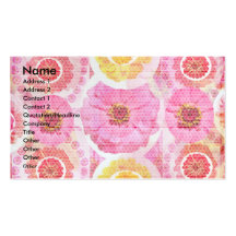 ZINNIA Flower Collage -  Sensual Romance Business Card