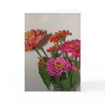 Zinnias, Thinking of You Greeting Cards