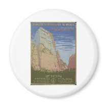 Zion National Park 1938 Springdale Utah Magnet