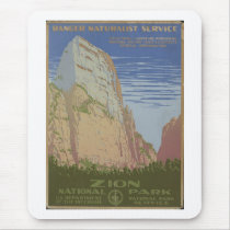 Zion National Park 1938 Springdale Utah Mouse Pad