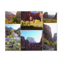 Zion National Park, Utah, Collage Postcard
