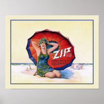 Zip Hair Remover Vintage 1924 Ad Poster
