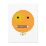Zip It Smiley Face Emoticon