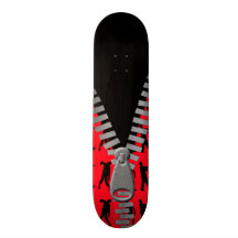 Zipped Up Zombies Everywhere Skate Deck