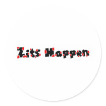 Zits Happen Round Stickers